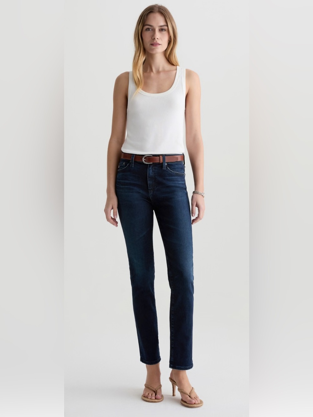 Ag Adriano Goldschmied Mari Straight Leg High Rise Jeans